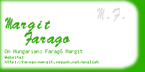 margit farago business card