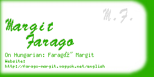 margit farago business card